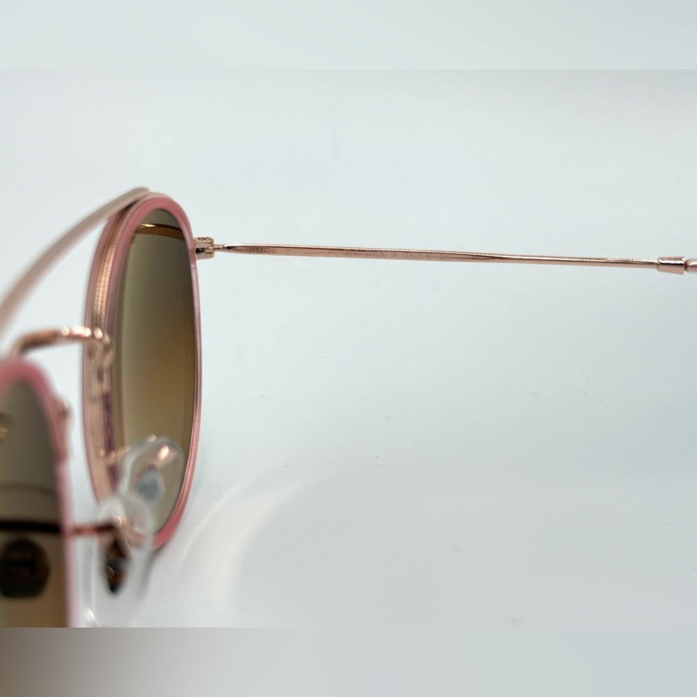 Ray-Ban RB3647n Sunglasses Round Double Bridge Polished Copper Brown Lens Round - Picture 11 of 11